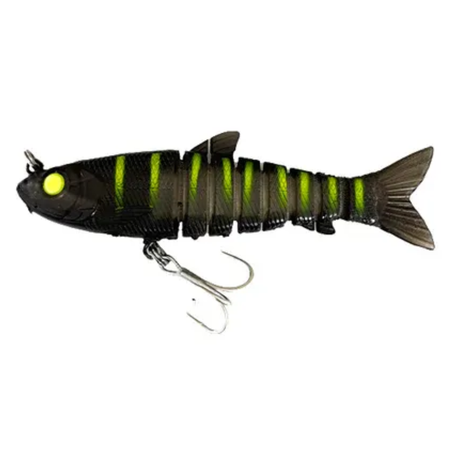 Zerek Live Mullet 4.5in Soft Plastic Swimbait Lure Green Sunset