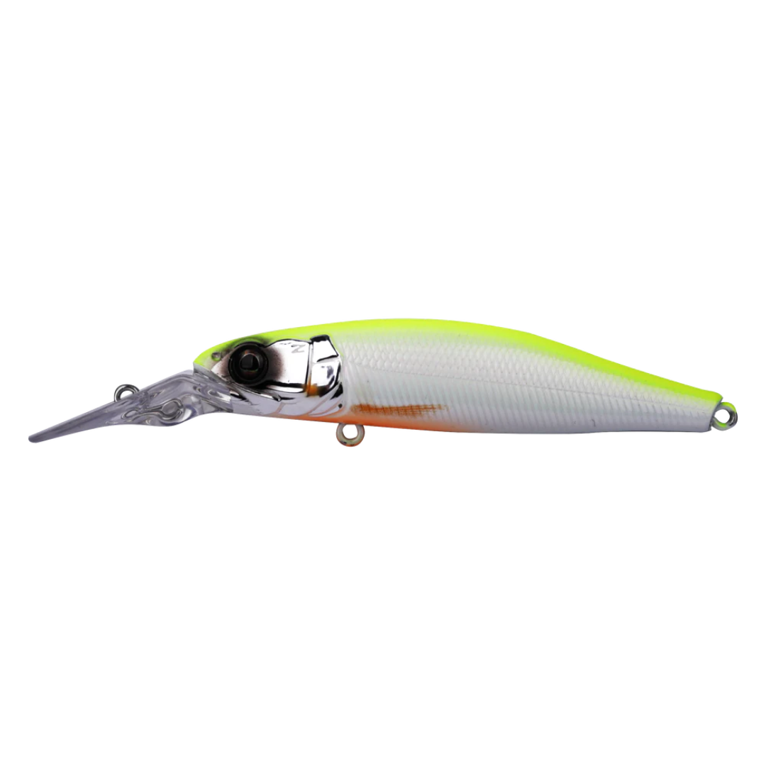Zerek Tango Slim Jerk 95mm Hard Body Lure Chartreuse Pearl Silver