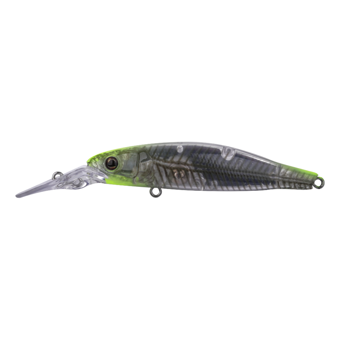Zerek Tango Slim Jerk 80mm Hard Body Lure Chartreuse Ghost