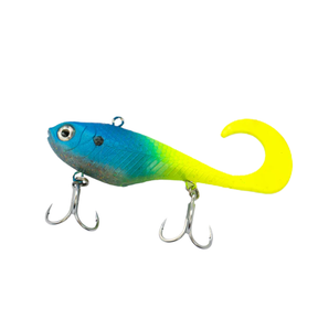 Dirty Tackle Dirty Dog 125mm 60g Soft Vibe Lure Blue Fusie
