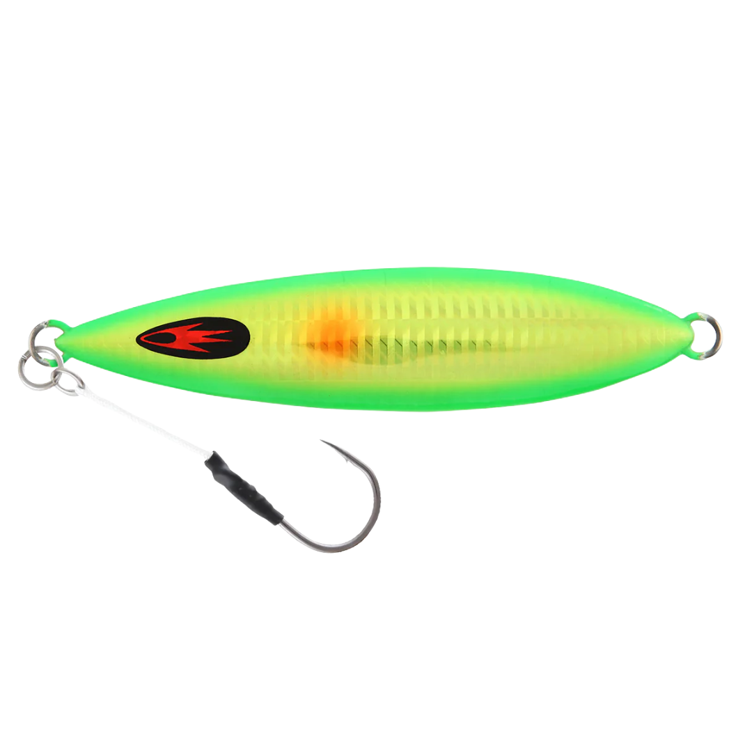 Samaki Ribcage 100g Metal Jig Lure Lemon Lime Glow