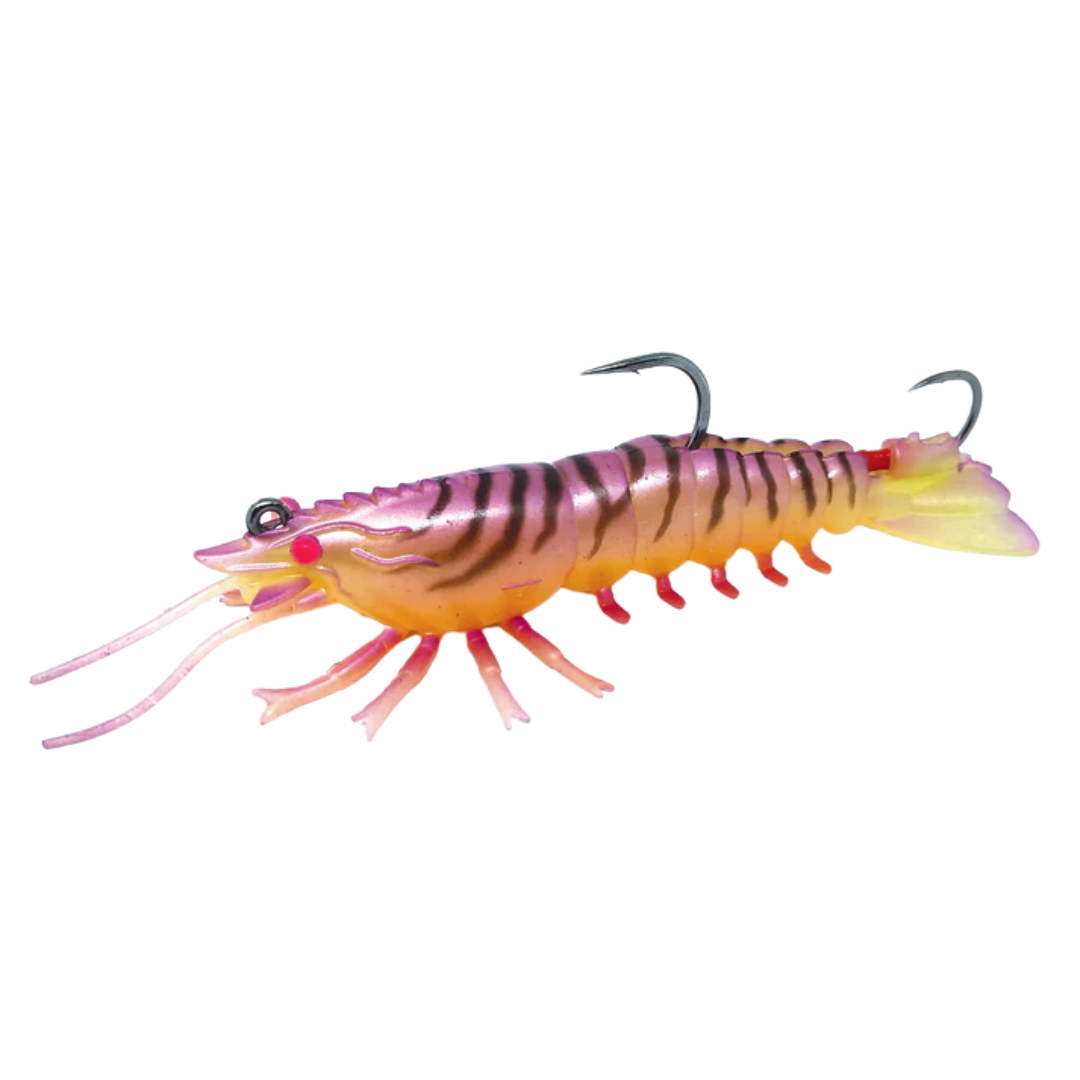Barambah Stinger Shrimp Finesse 90F 90mm Soft Plastic Lure Pink Eye Shrimp