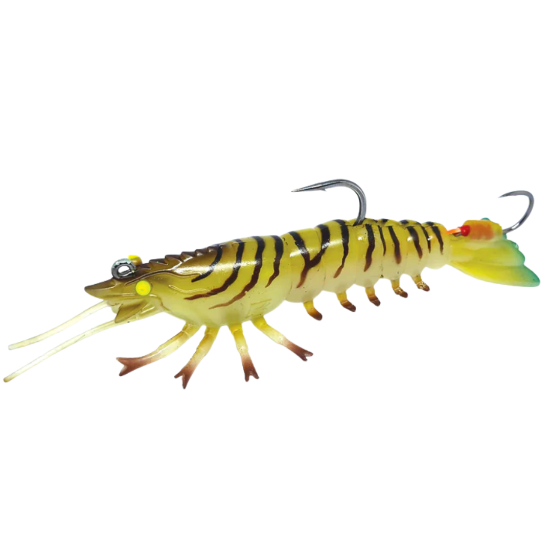 Barambah Stinger Shrimp Finesse 90F 90mm Soft Plastic Lure Tiger Prawn