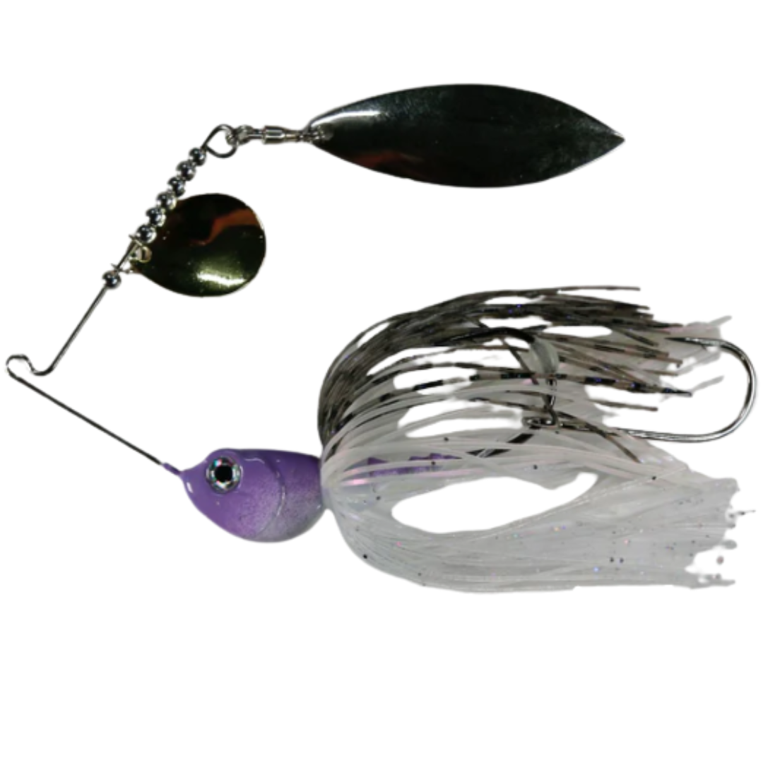 Hot Bite Donk 1/4oz Spinnerbait Lure Pearl Waka