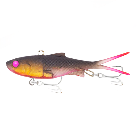 Samaki Vibelicious Fork Tail 85mm 14g Soft Vibe Lure Redskin Uv