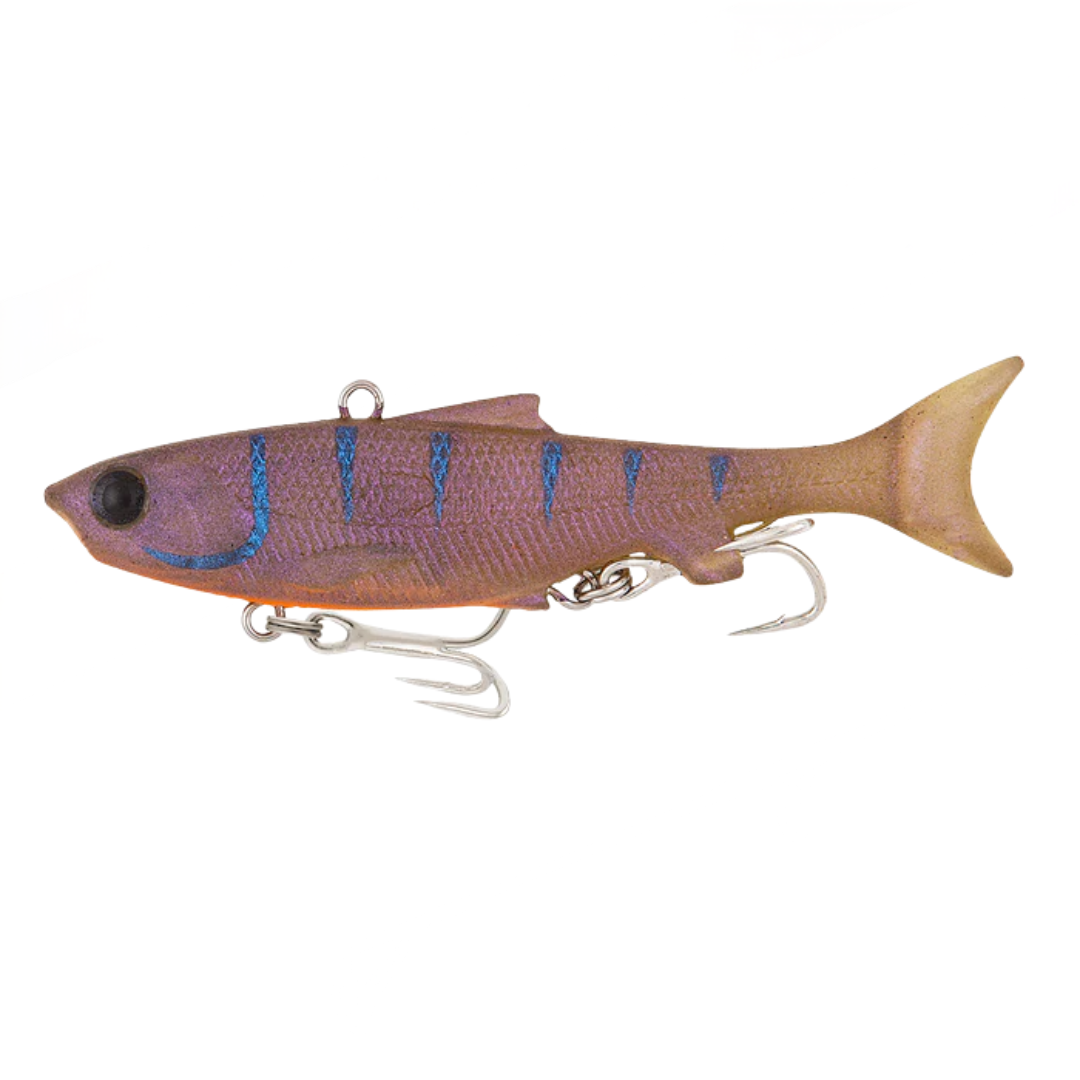 Samaki Vibelicious Thumper Tail 100mm 20g Soft Vibe Lure Pearl Shrimp