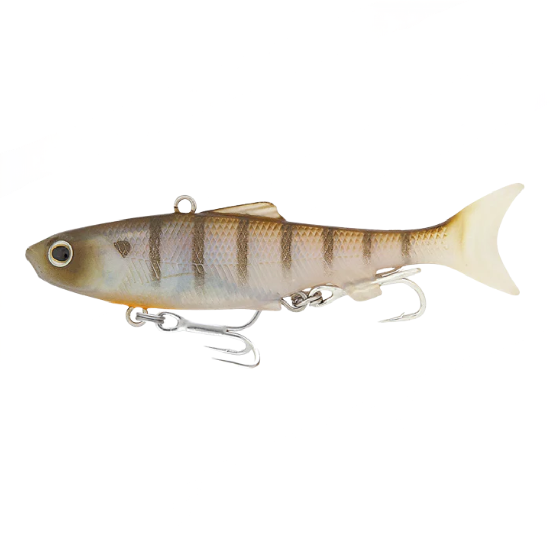 Samaki Vibelicious Thumper Tail 100mm 20g Soft Vibe Lure Pearl Perch