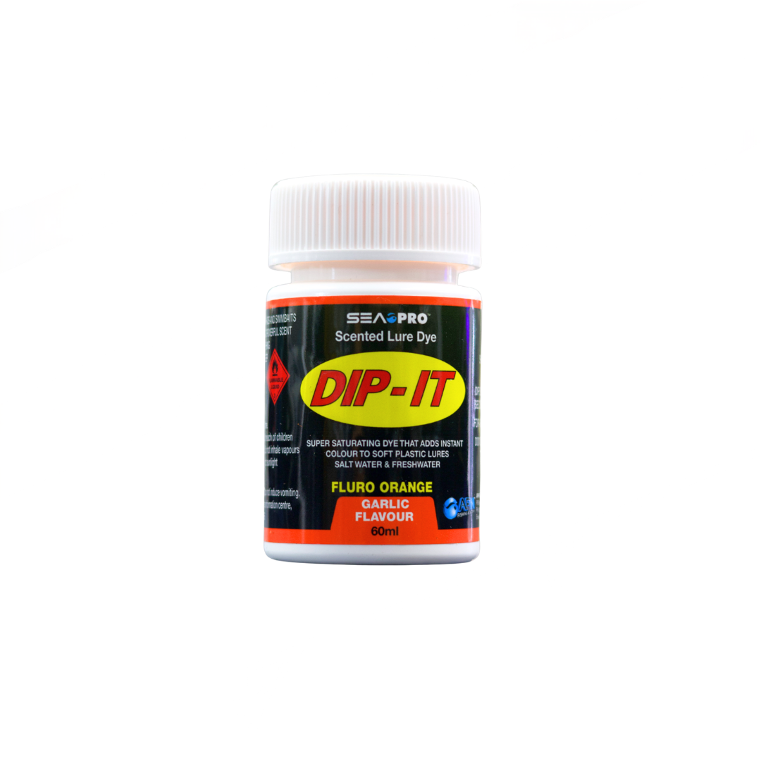 Sea Pro Dip-It Soft Plastic Lure Dye Fluro Orange