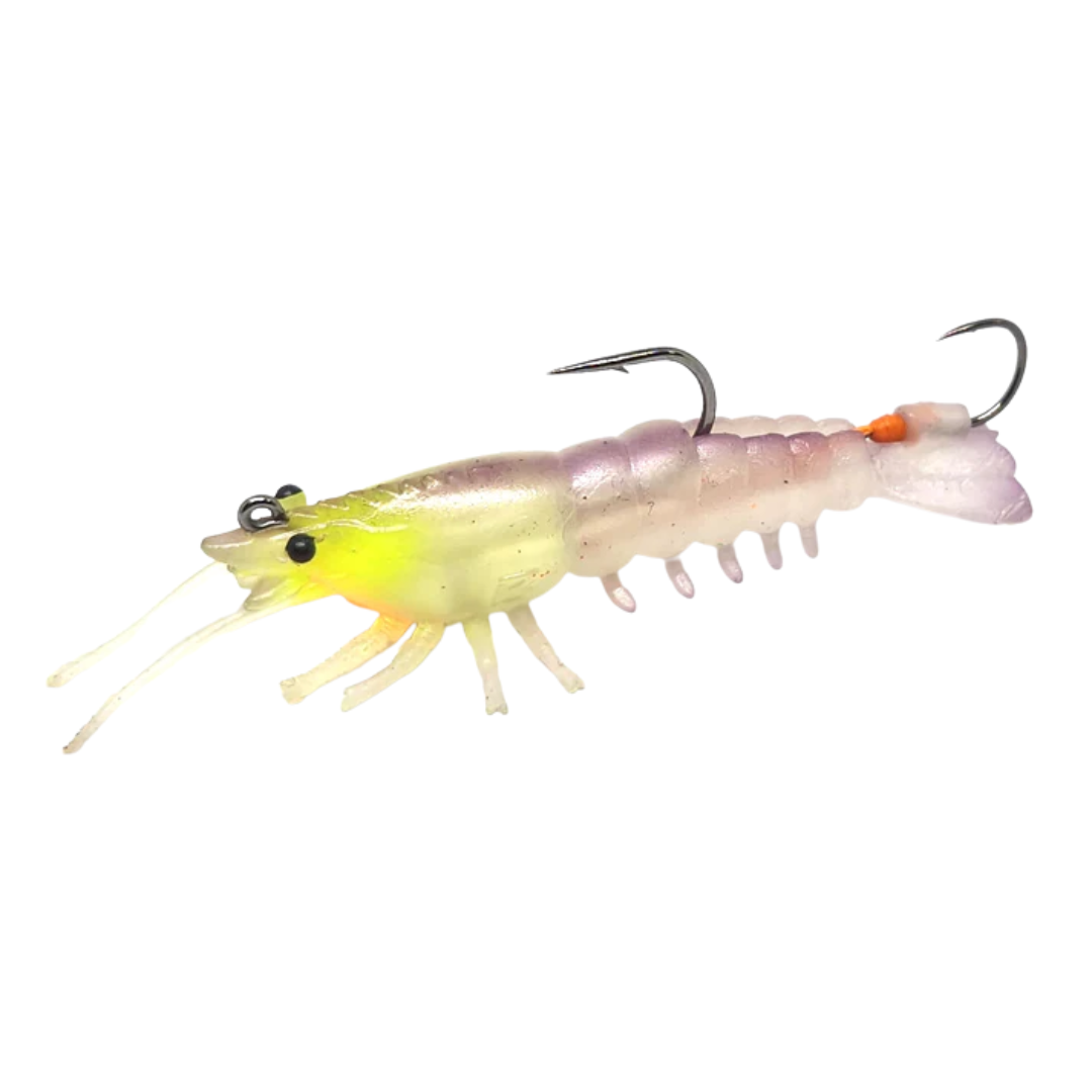Barambah Stinger Shrimp Finesse 55F 55mm Soft Plastic Lure Whitey