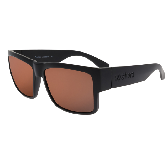 Spotters Striker Polarised Sunglasses Matt Black - Halide