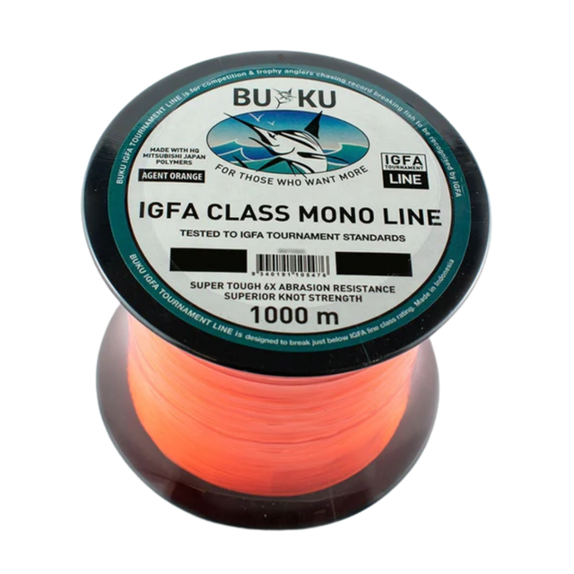 Buku IGFA Class Monofilament Fishing Line 1000m Agent Orange