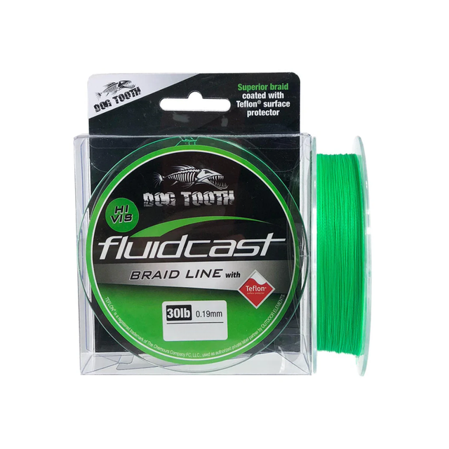 Dog Tooth Fluidcast X4 Braided Fishing Line 150m Hi Vis Green