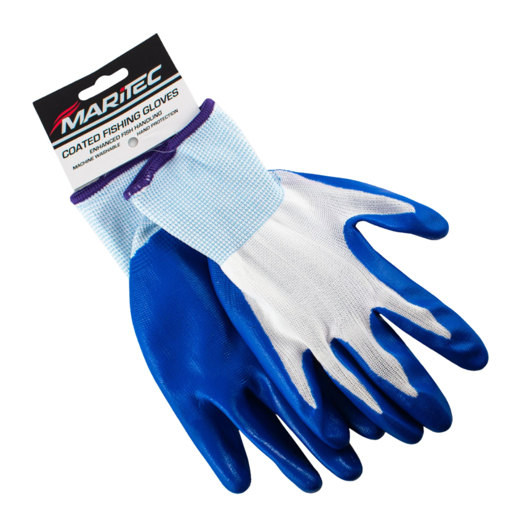 Maritec Coated Fishing Gloves Blue