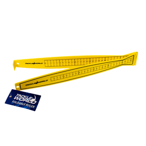 Tackle World Plastic Foldable Fish Measure Ruler Yellow