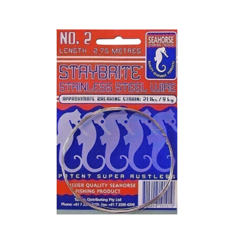 Seahorse Staybrite Stainless Steel Wire Trace 2.75m