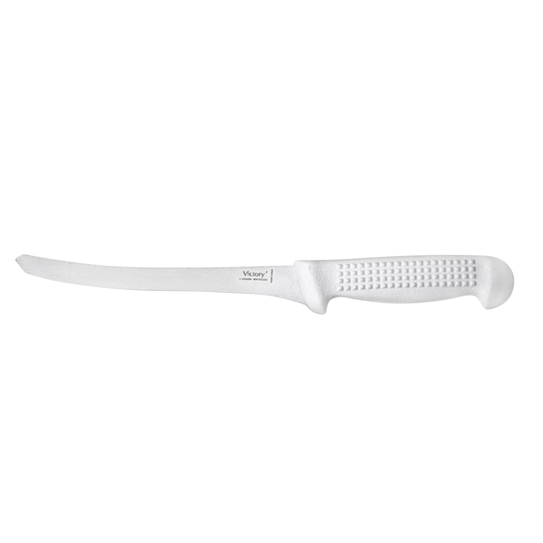 Victory Knives 2/150/22/115 22cm Round Nose Curved Filleting Knife White