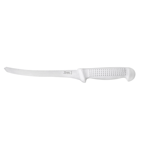 Victory Knives 2/150/22/115 22cm Round Nose Curved Filleting Knife White