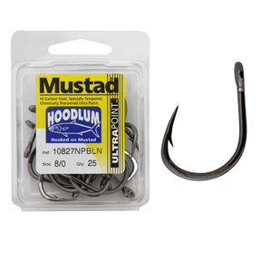 Mustad 10827NPBLN Hoodlum Live Bait Hooks Bulk Pack