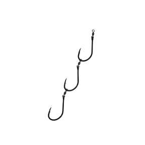 Mustad 10829NPBN Big Gun 3 Hook Undressed Pre-Made Ganged Hooks 4pk