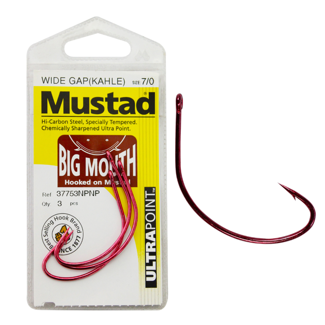 Mustad 37753NPNP Big Mouth Wide Gap Hooks Pre Pack