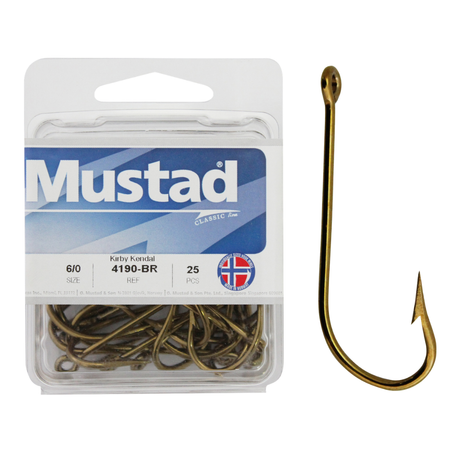 Mustad 4190-BR Kirby Kendal Hooks Bulk Pack