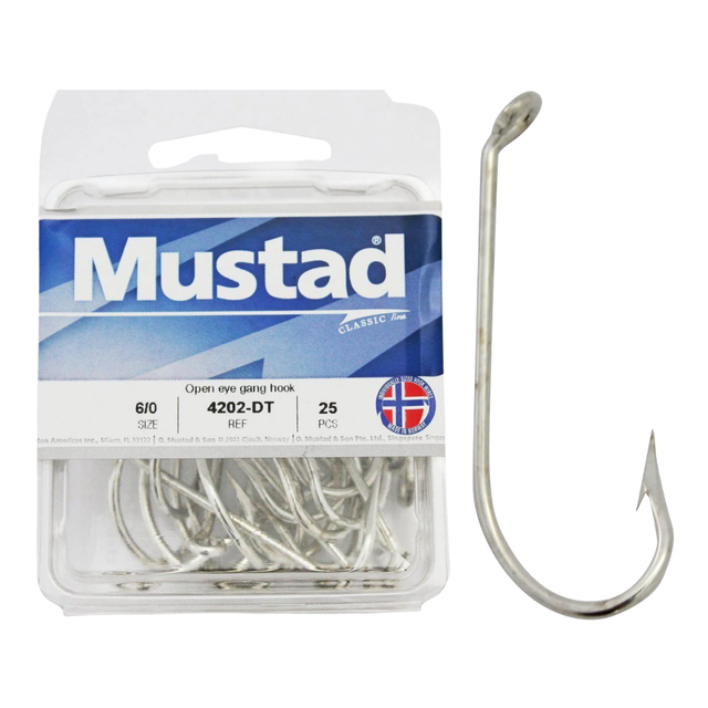 Mustad 4202-DT Open Eye Hooks Bulk Pack