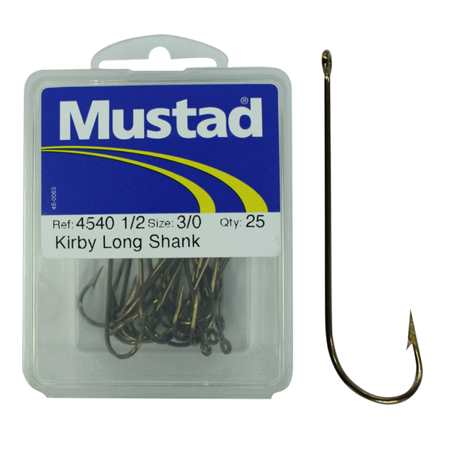 Mustad 4540 1/2-BR Kirby Long Shank Hooks Bulk Pack