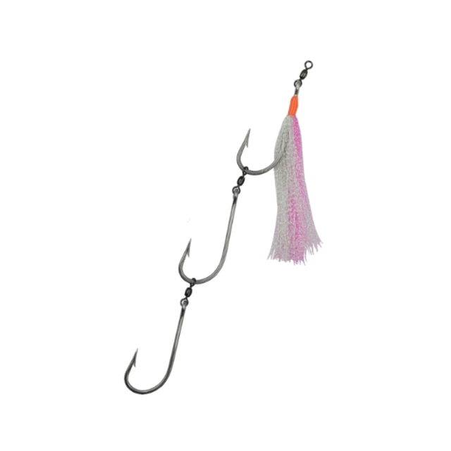 Mustad 7766-DT Tarpon 3 Hook Dressed Pre-Made Ganged Hooks 3pk