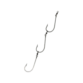 Mustad 7766-DT Tarpon 3 Hook Undressed Pre-Made Ganged Hooks 4pk