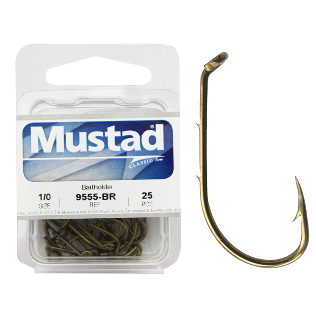 Mustad 9555-NI Beaked Baitholder Hooks Bulk Pack