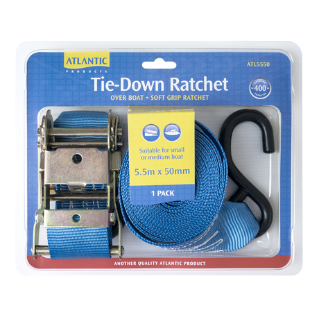 Atlantic Tie Down Ratchet Strap Single 50mm x 5.5m - 400kg