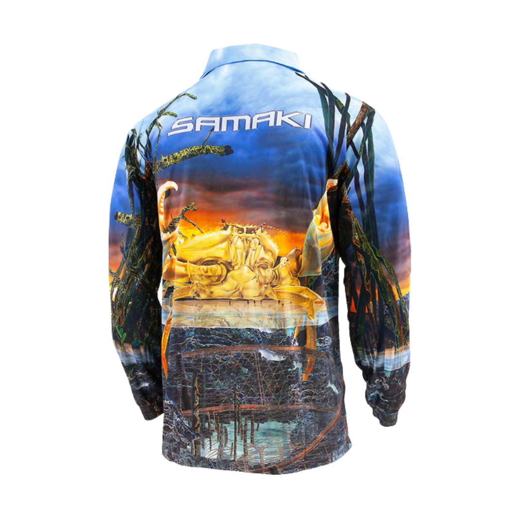 Samaki Mud Crab Youth Fishing Shirt