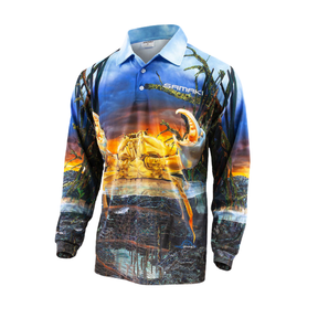 Samaki Mud Crab Youth Fishing Shirt