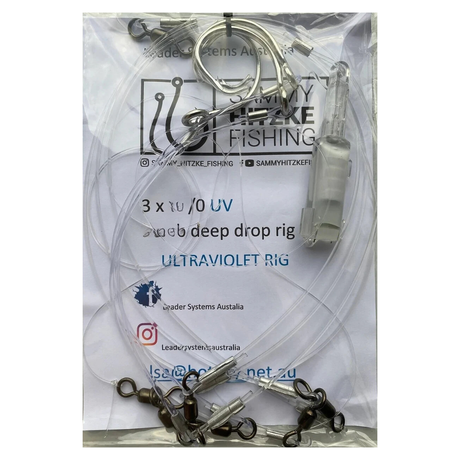 Leader Systems Australia 3-Hook Deep Drop Rig UV