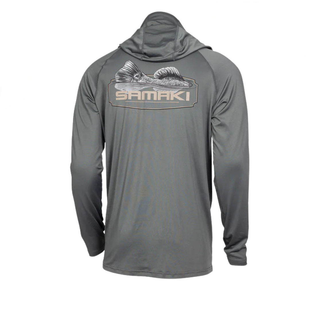 Samaki Tailing Performance Adult Hooded Fishing Jersey Earth