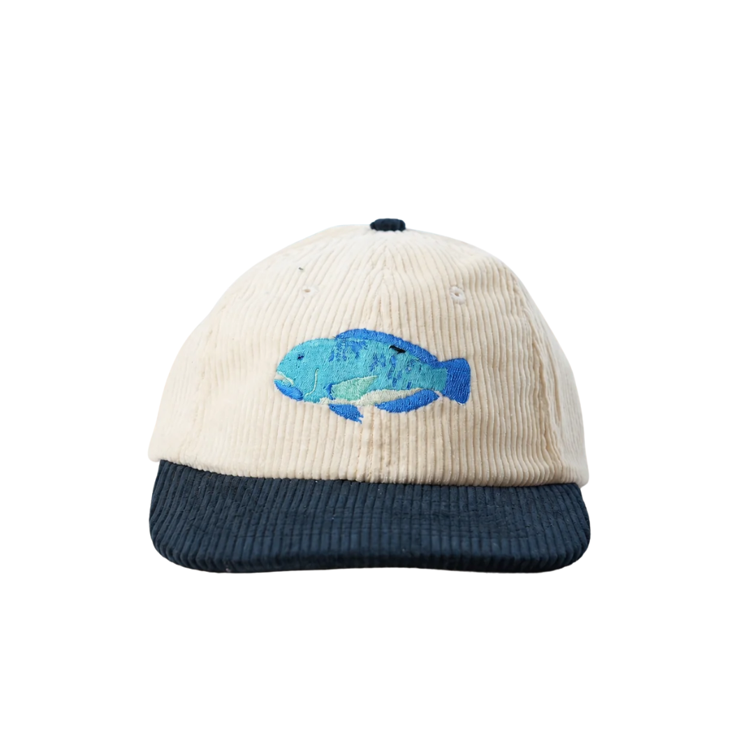 Reef Lagoon Blackspot Tuskfish Corduroy Flat Brim Cap