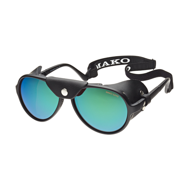 Mako Explorer 9608 Polarised Sunglasses M01G2H5 Matte Black - Rose Green Mirror