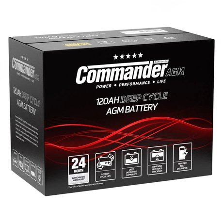 Commander AGM Deep Cycle Battery 12v 120ah