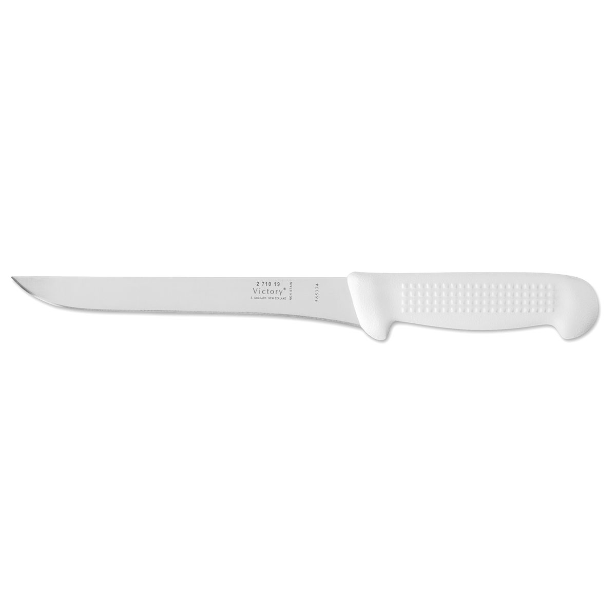 Victory Knives 5/7003/19/115 19cm Flexible Narrow Straight Boning Knife White