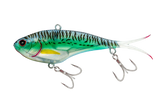 Nomad Vertrex Max 110mm 36g Soft Vibe Lure Silver Green Mack