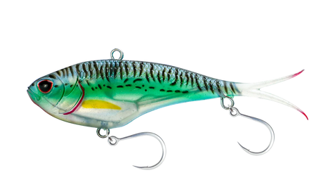 Nomad Vertrex Max 150mm 102g Soft Vibe Lure Silver Green Mack