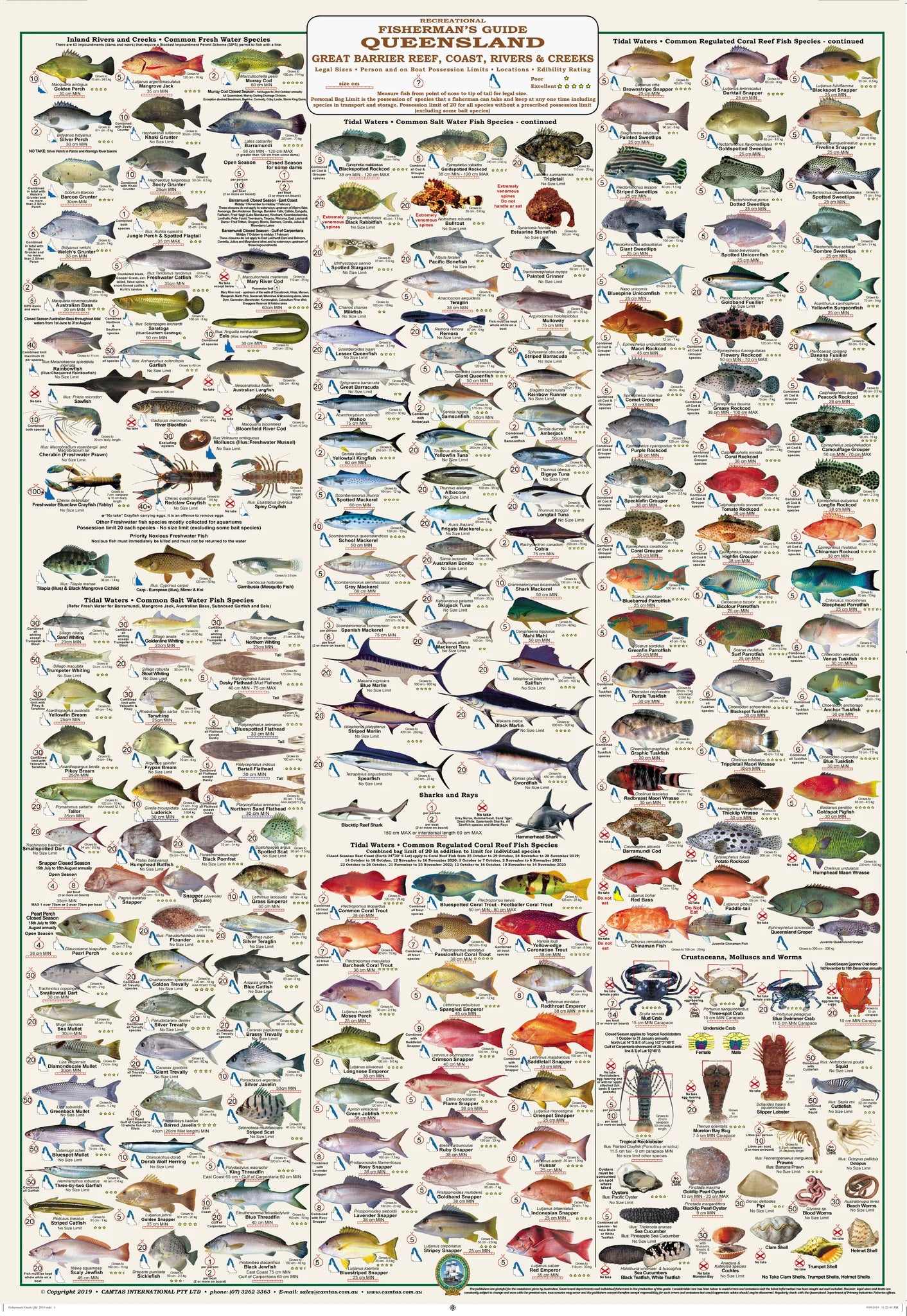 Camtas Keppel Bay, Black Head, Curtis Island To Corio Bay Marine Safety Chart