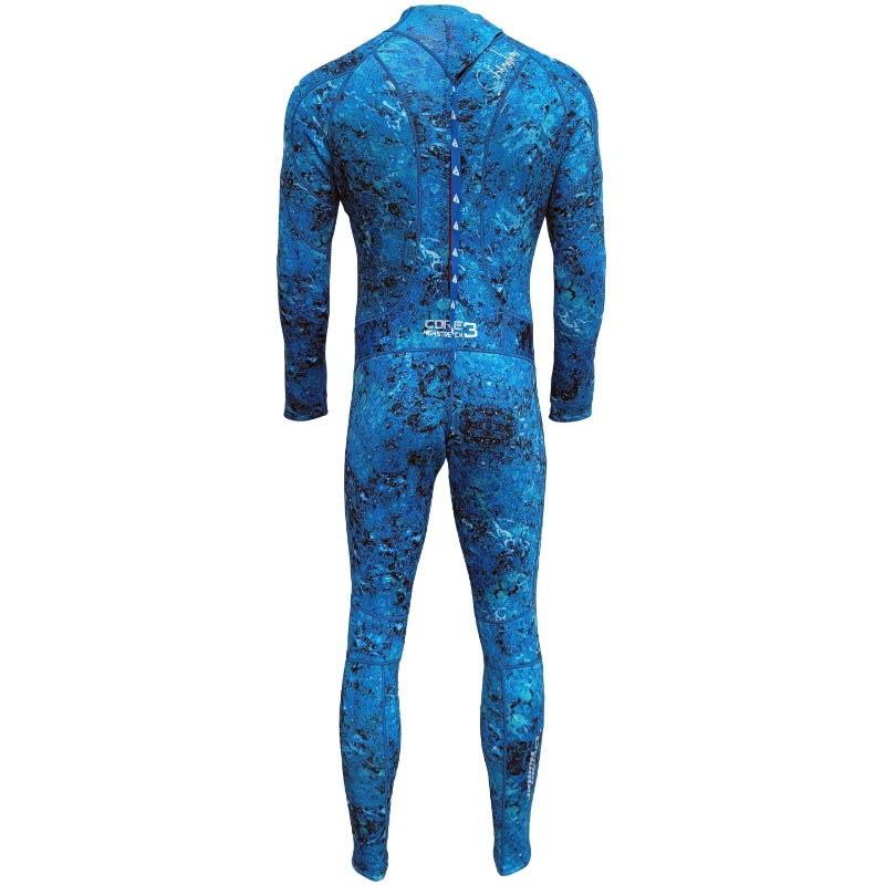 Ocean Hunter Core 3 3mm 1Pce High Stretch Lined Wetsuit Blue Camo