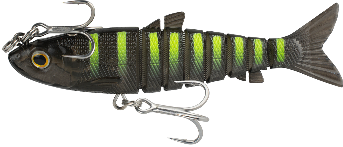Wilson Live Mullet 5.5in Soft Plastic Swimbait Lure Green Sunset