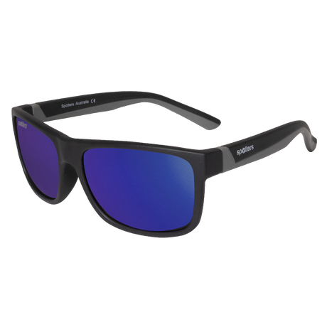 Spotters Premium Kids Wombat Polarised Sunglasses Matt Black - Purple