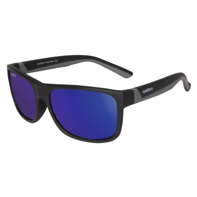 Spotters Premium Kids Wombat Polarised Sunglasses Matt Black - Purple