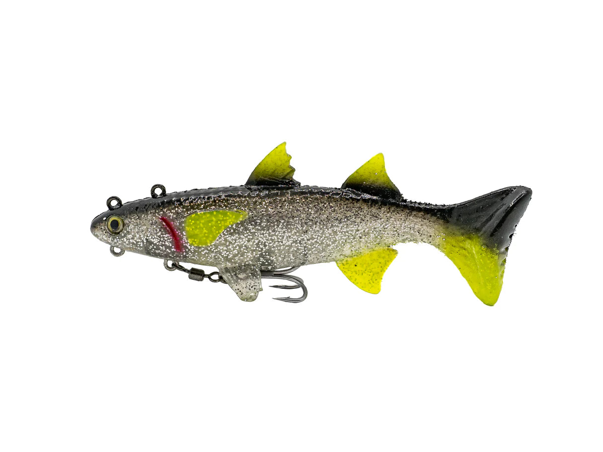 Panic Stations Mullet 6in Soft Plastic Swimbait Lure Chromy