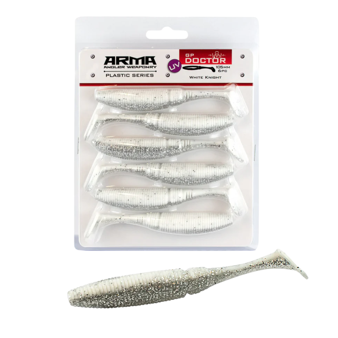 Arma GP Doctor 105mm Soft Plastic Lure White Knight