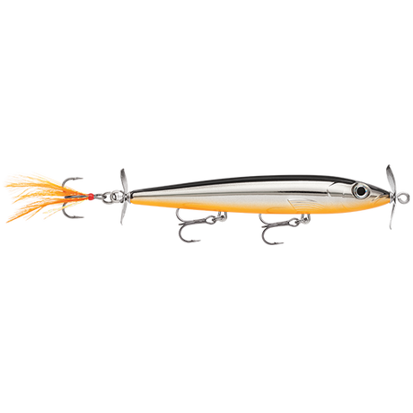 Rapala X-Rap Prop XRPR11 110mm Hard Body Topwater Lure Black Chrome Orange