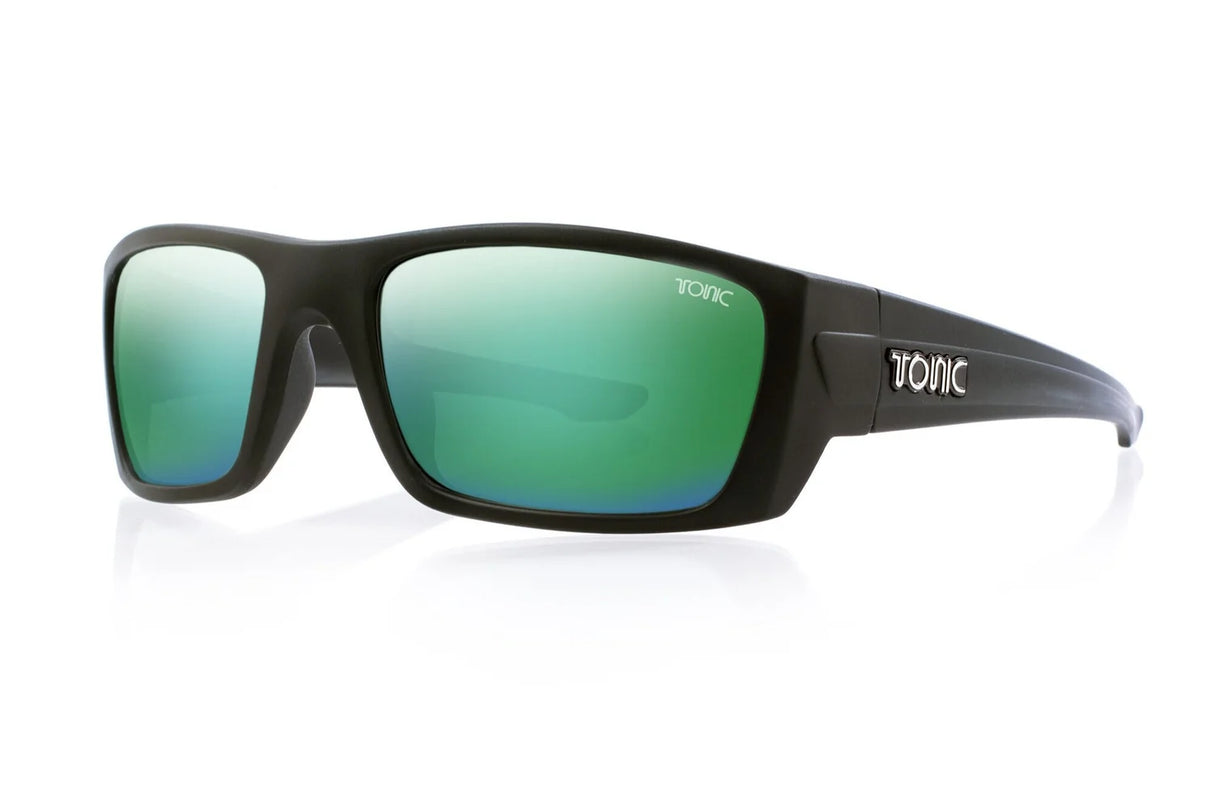 Tonic Youranium Polarised Sunglasses Matte Black - Green Mirror HD